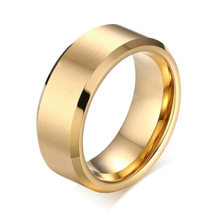 8mm Brushed Tungsten Band Ring