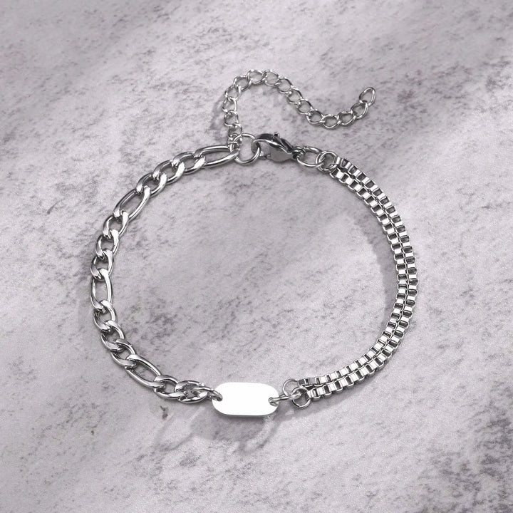 Initial Letter Chain Bracelet