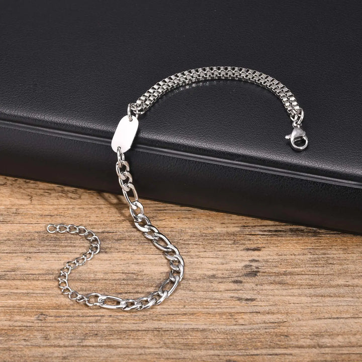 Initial Letter Chain Bracelet