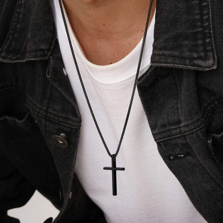 Stainless Steel Cross Pendant Necklace