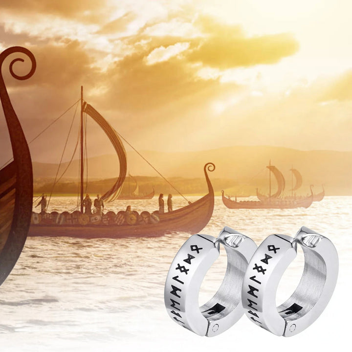 Viking Rune Clip-On Earrings