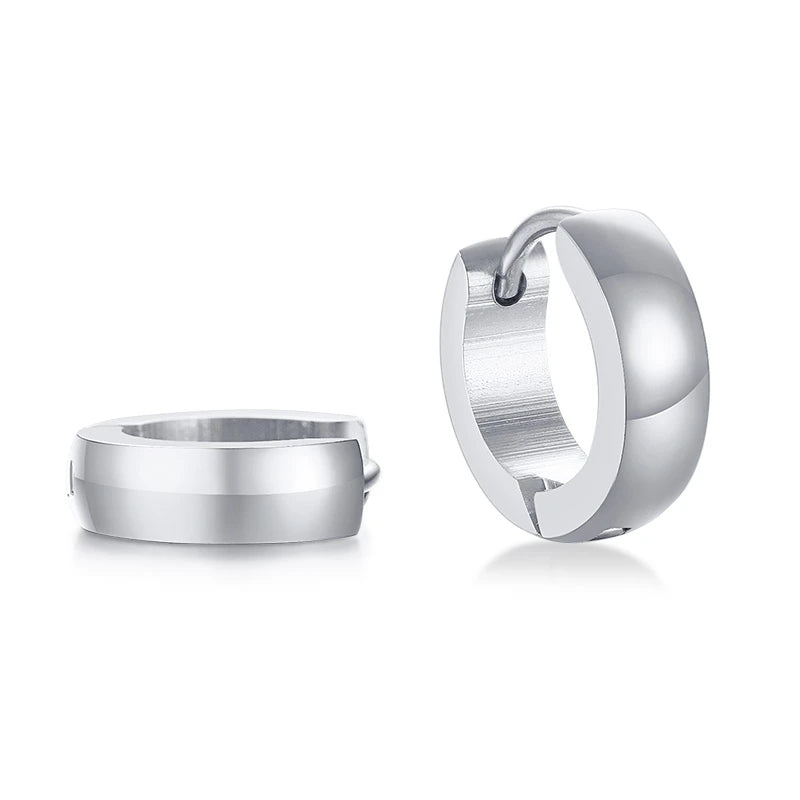 Stainless Steel Huggie Earrings