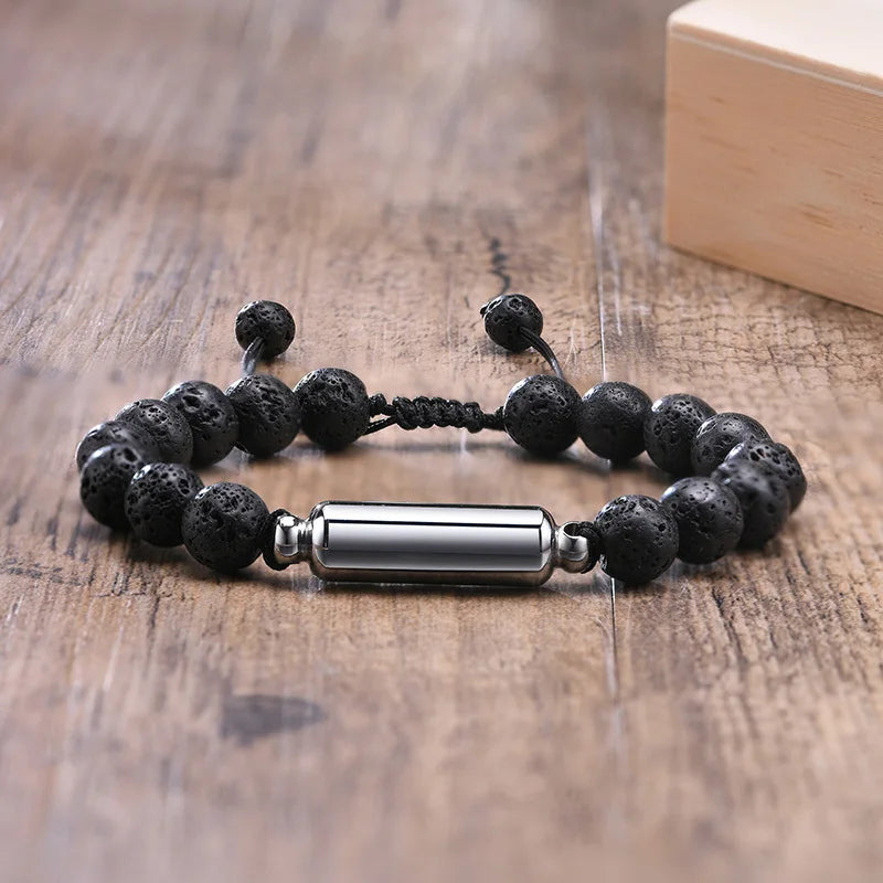 Adjustable Beaded Memorial Urn Bracelet