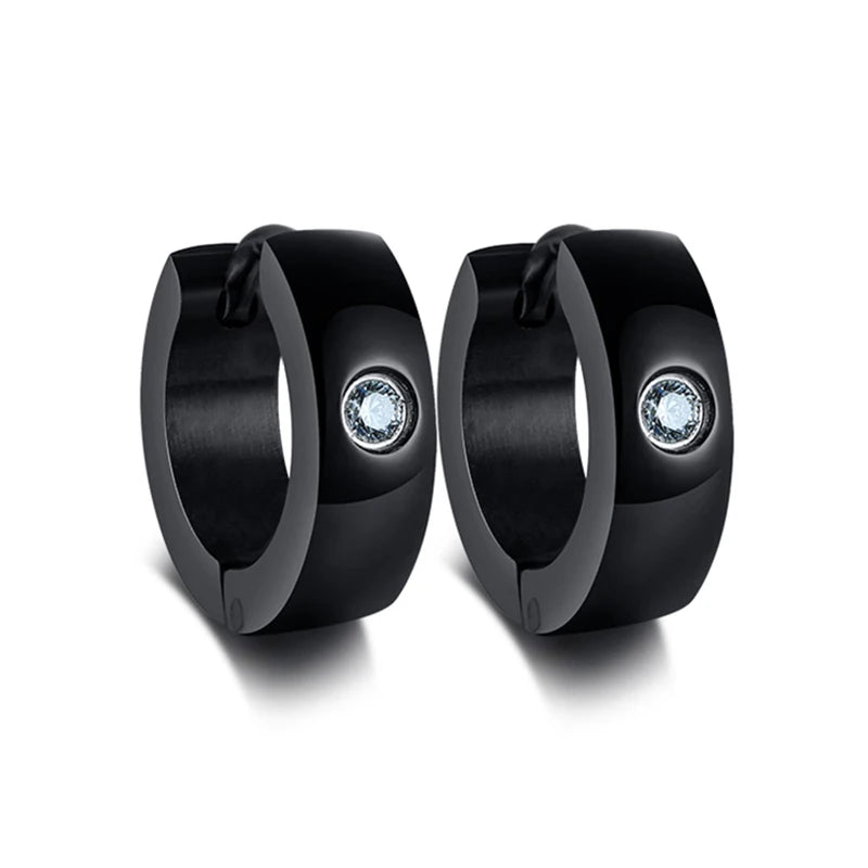 Stainless Steel Huggie Earrings