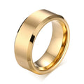 8mm Brushed Tungsten Band Ring