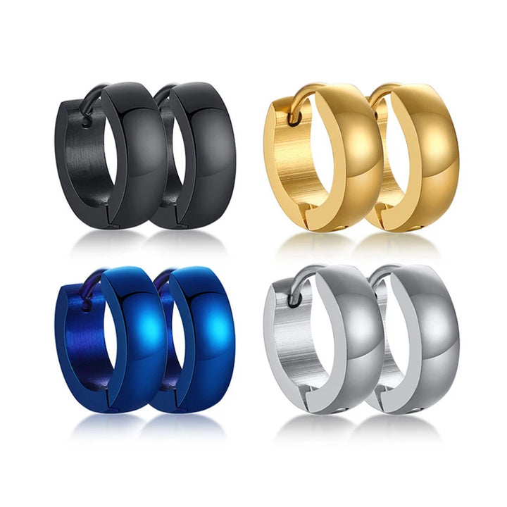Stainless Steel Huggie Earrings