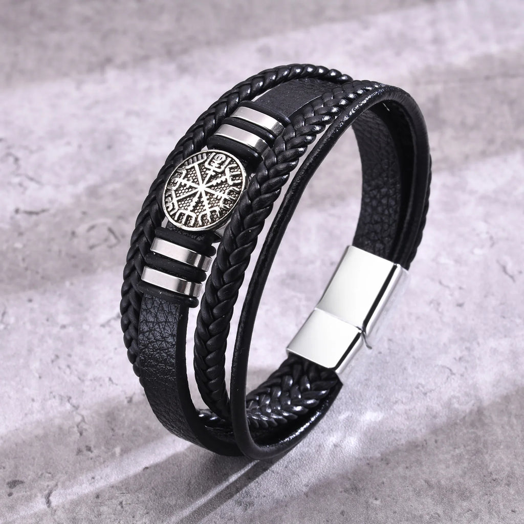 Norse Braided Leather Bracelet