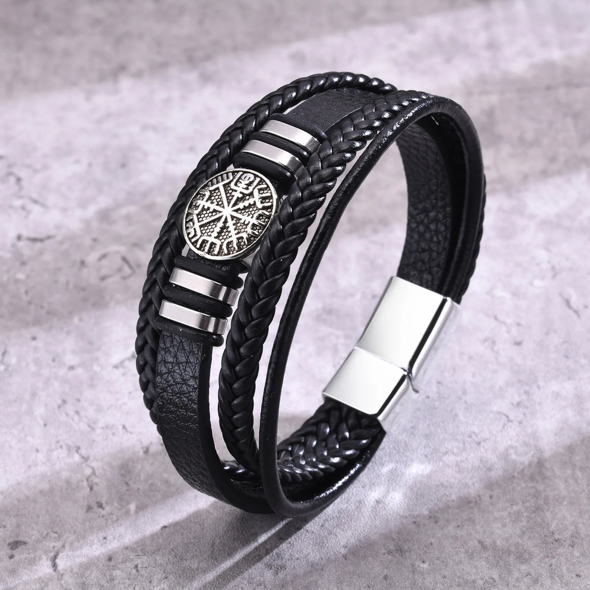 Norse Braided Leather Bracelet