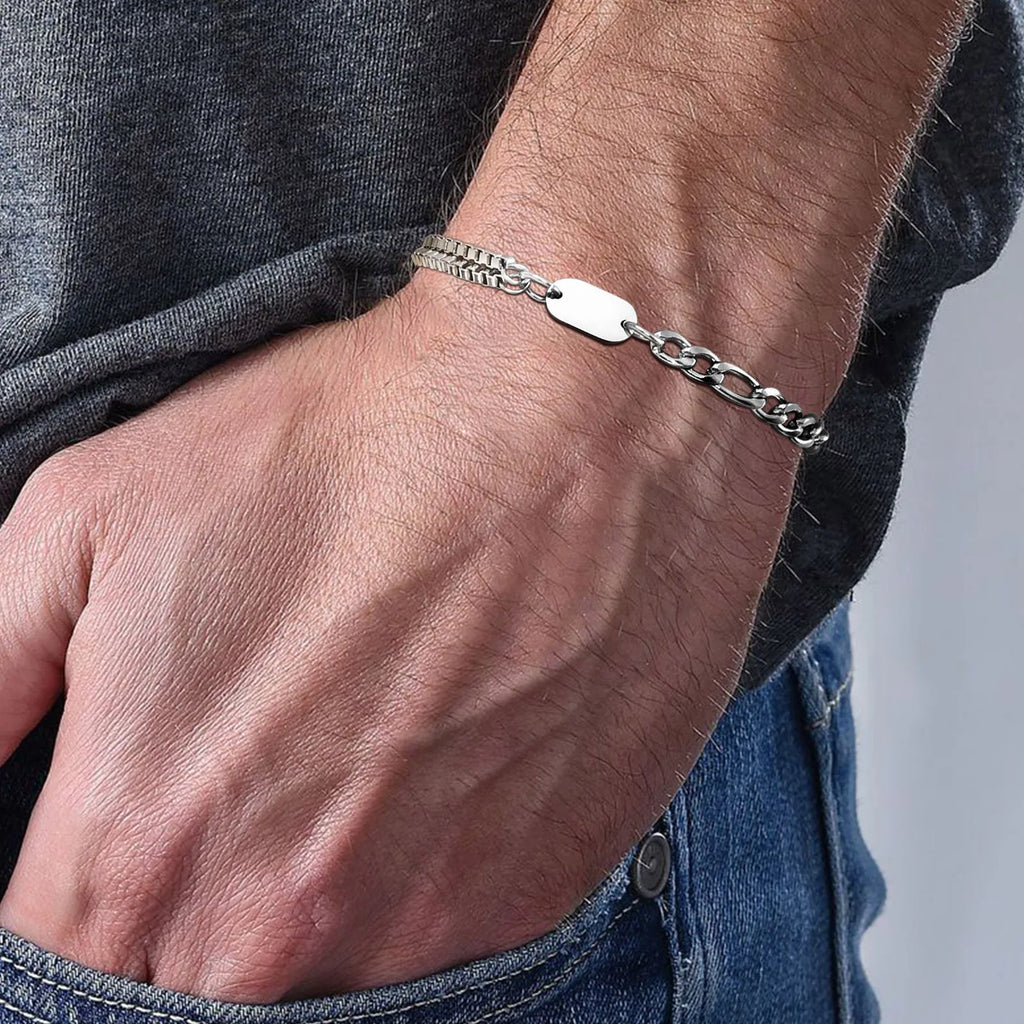 Initial Letter Chain Bracelet