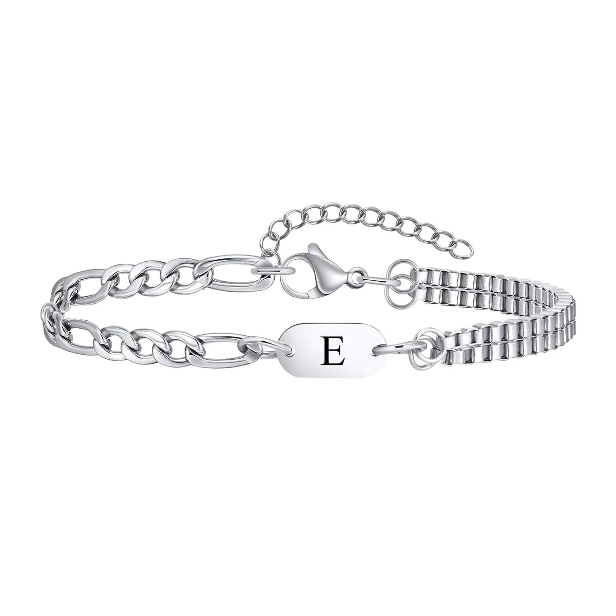 Initial Letter Chain Bracelet