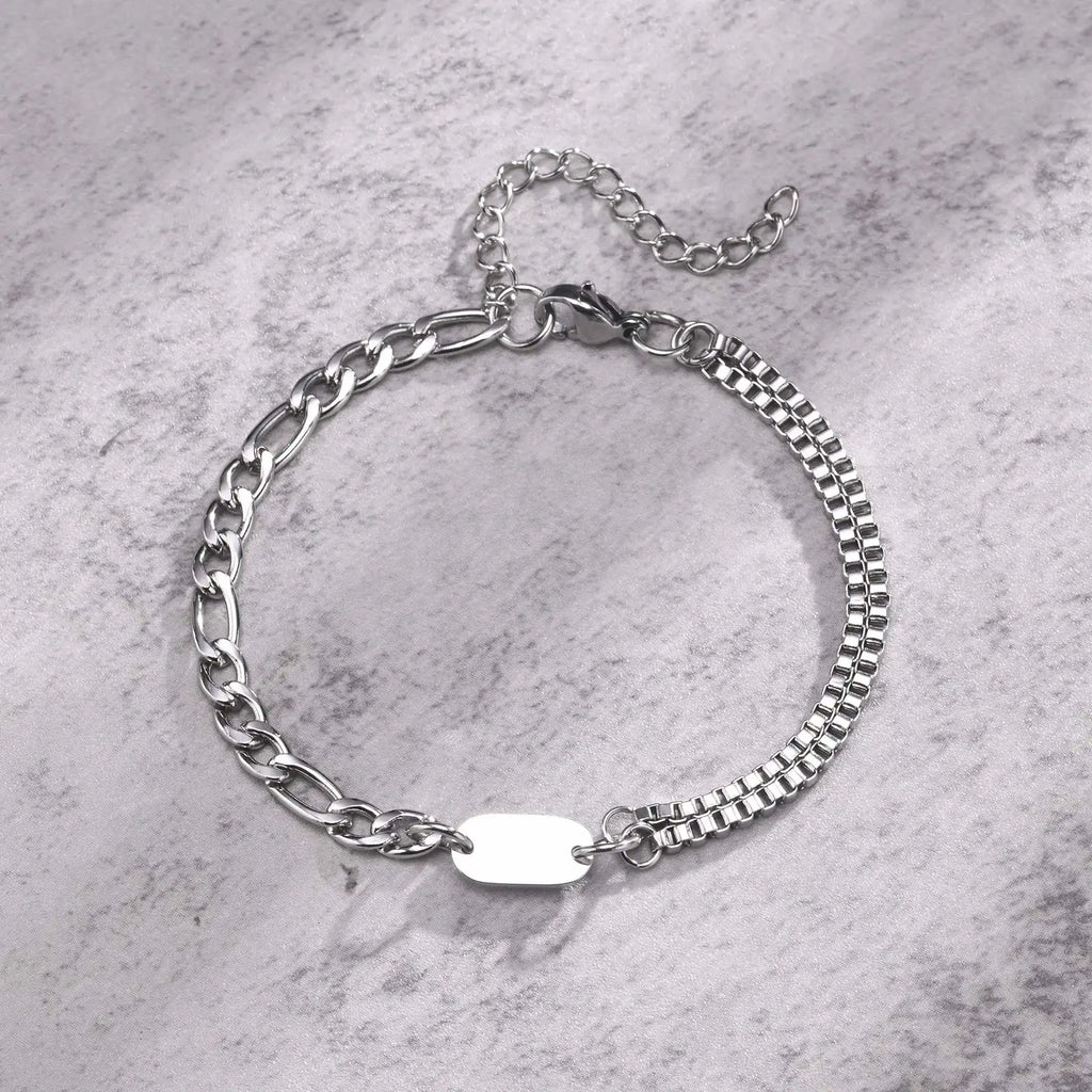 Initial Letter Chain Bracelet