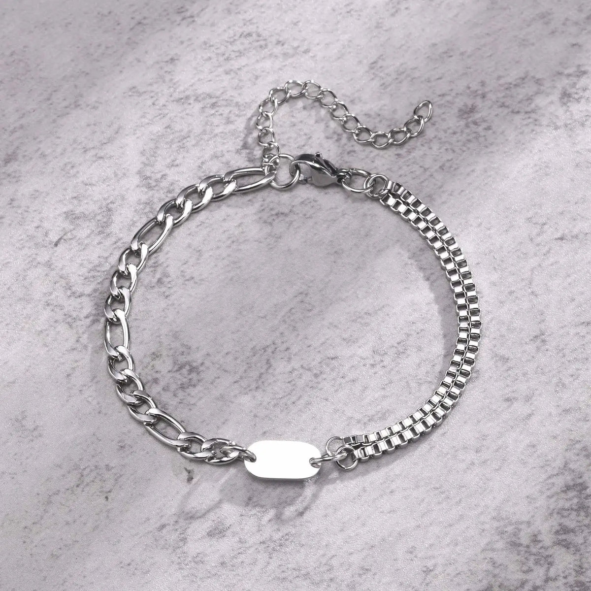 Initial Letter Chain Bracelet