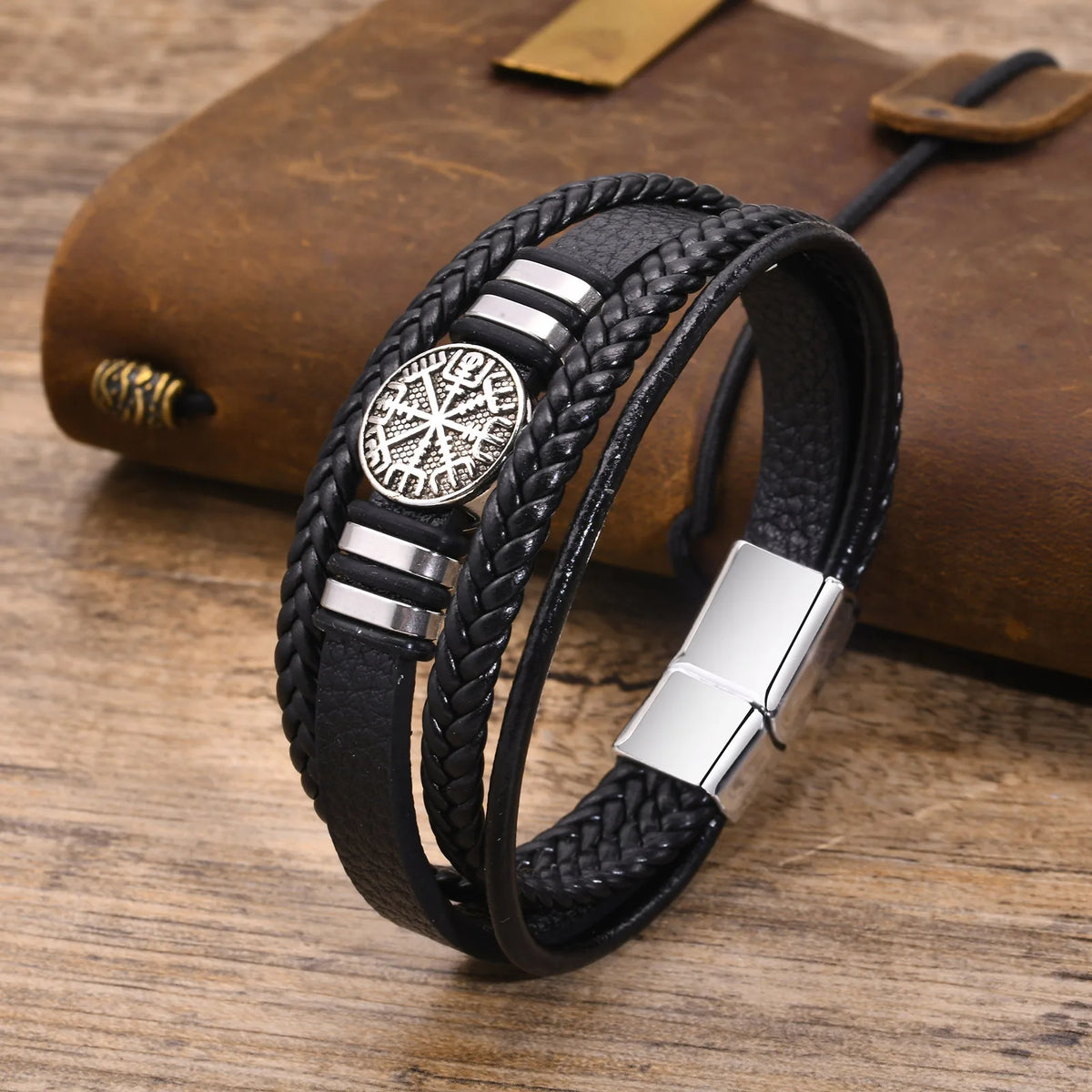 Norse Braided Leather Bracelet