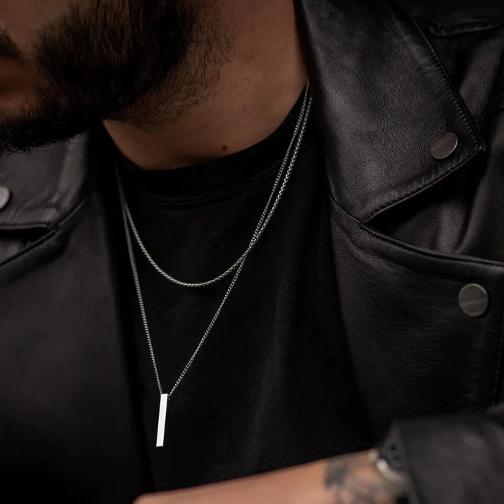 3D Vertical Bar Layered Necklace