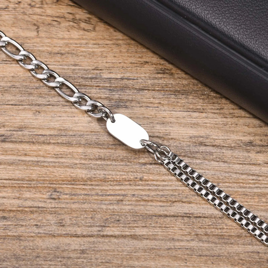 Initial Letter Chain Bracelet