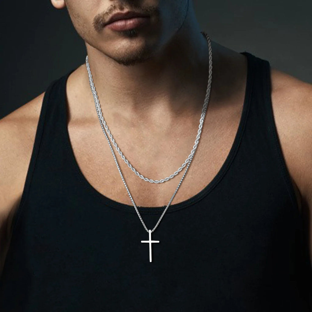 Layered Cross Necklace