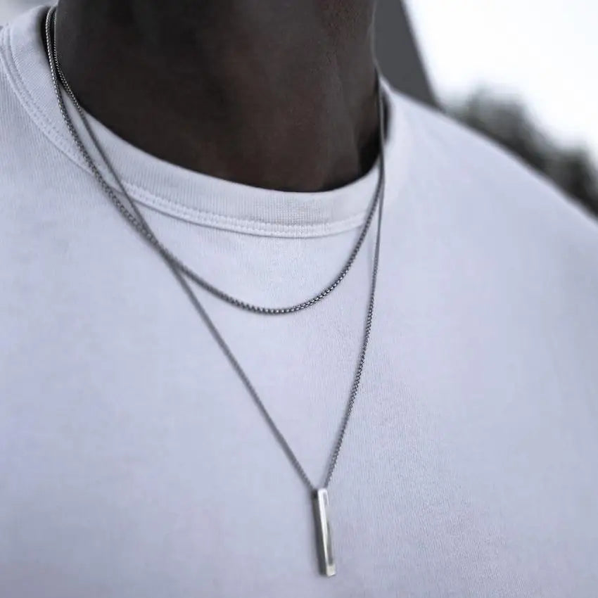3D Vertical Bar Layered Necklace