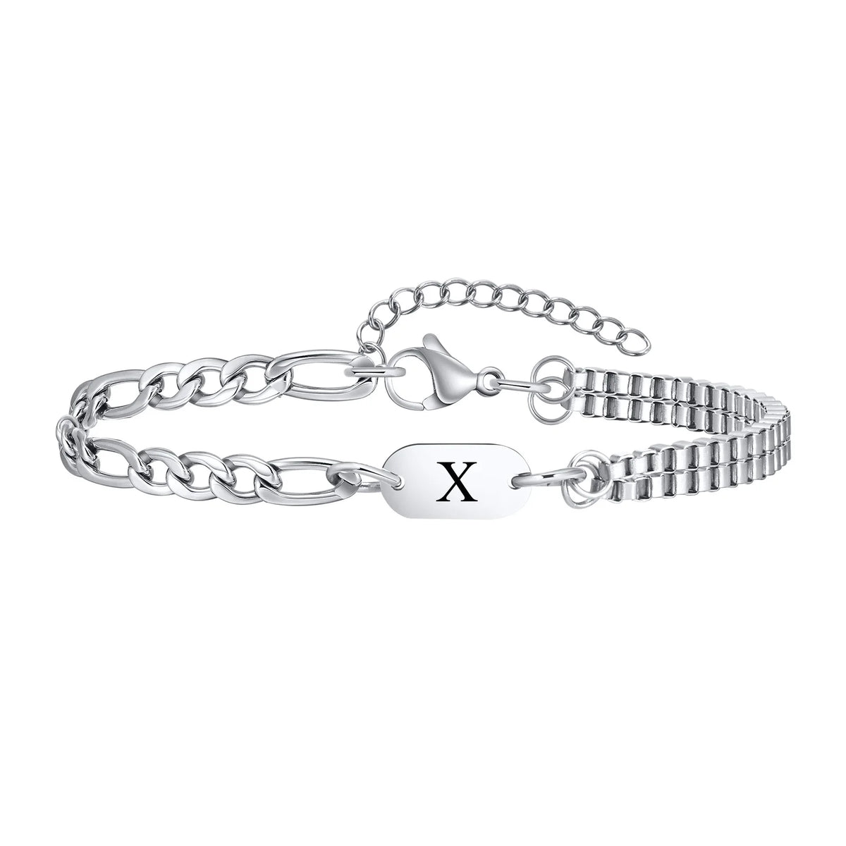 Initial Letter Chain Bracelet
