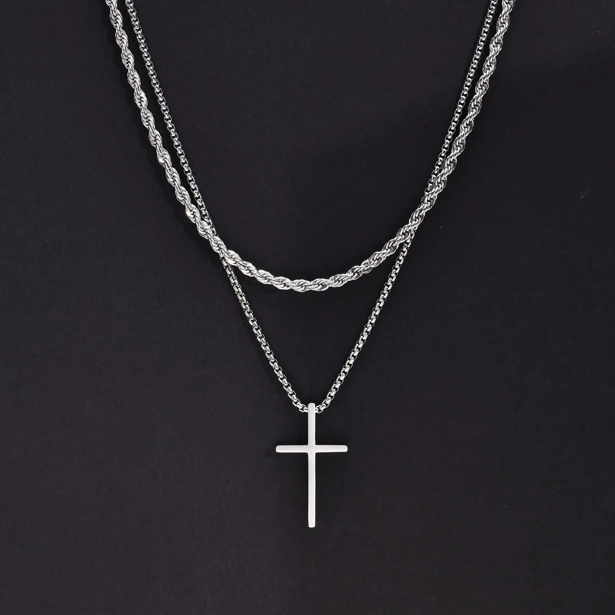 Layered Cross Necklace