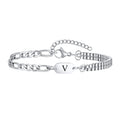 Initial Letter Chain Bracelet