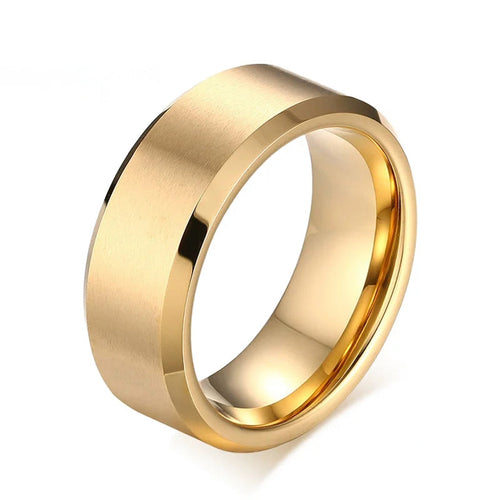 8mm Brushed Tungsten Band Ring