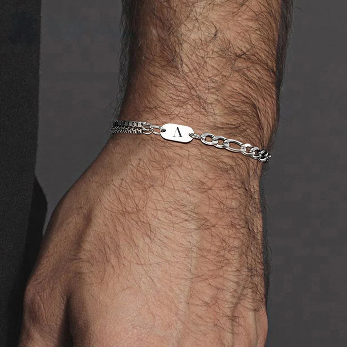 Initial Letter Chain Bracelet