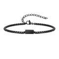 Box Chain Bracelet with Bar Charm