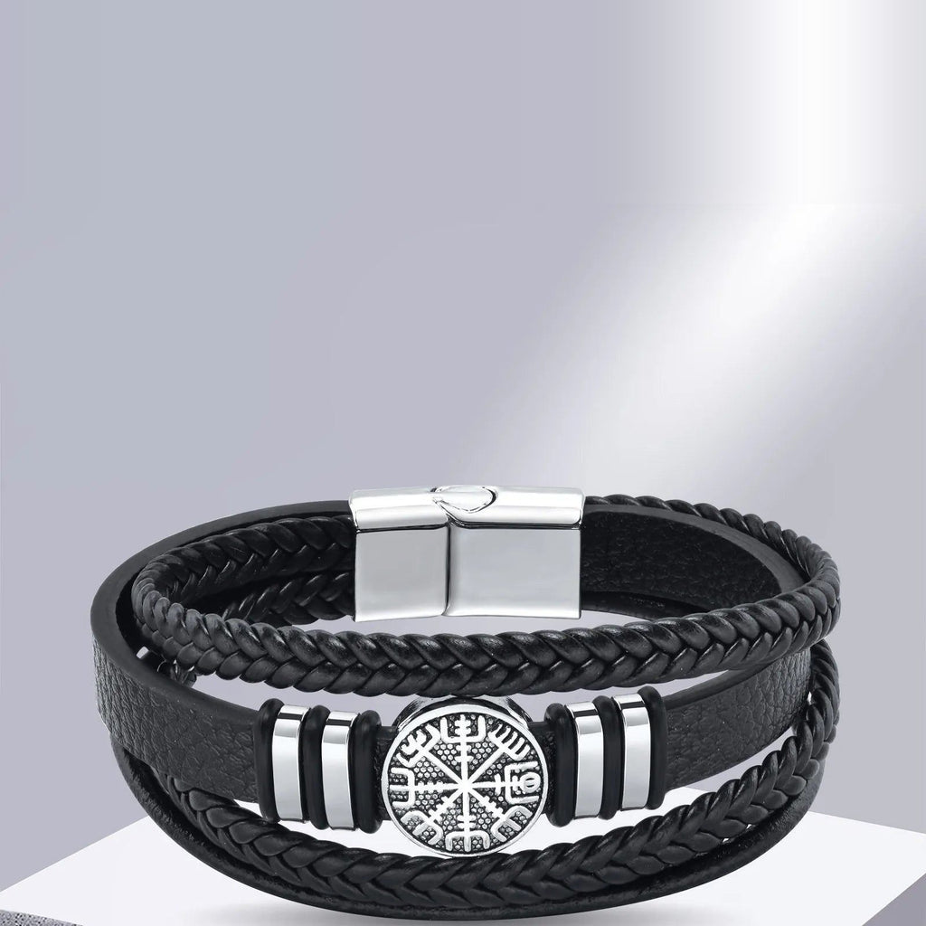 Norse Braided Leather Bracelet