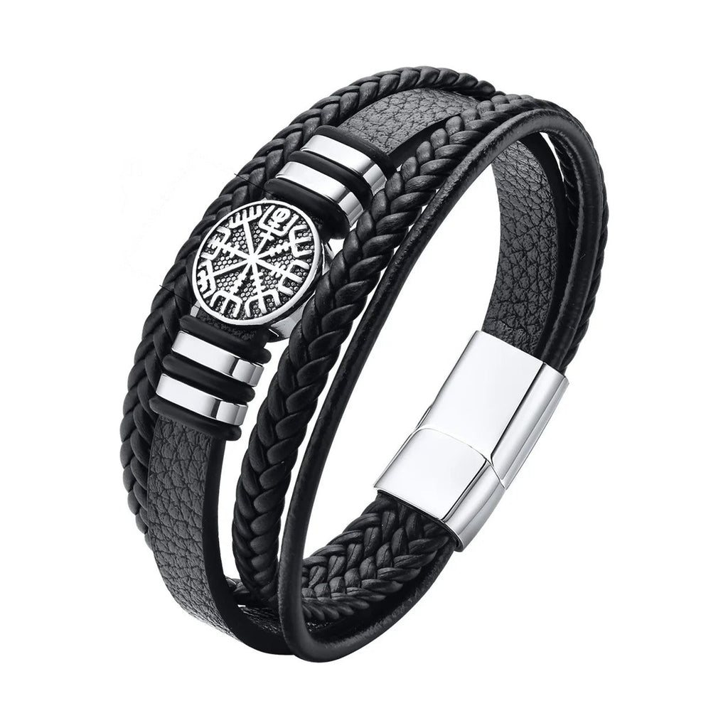 Norse Braided Leather Bracelet