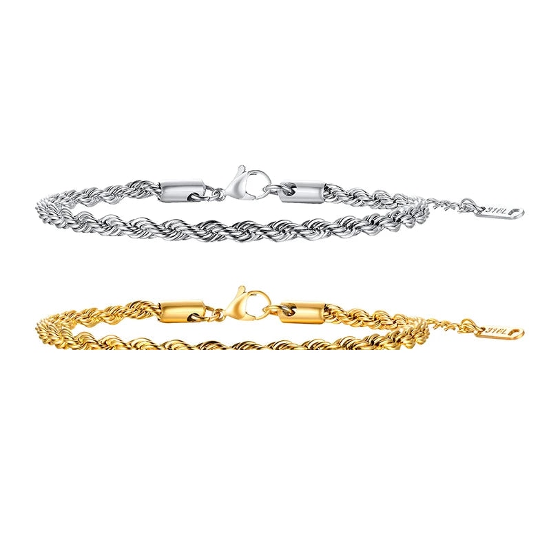 Twisted Rope Chain Bracelet