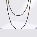 Black Onyx and Tiger Eye Beaded Necklace