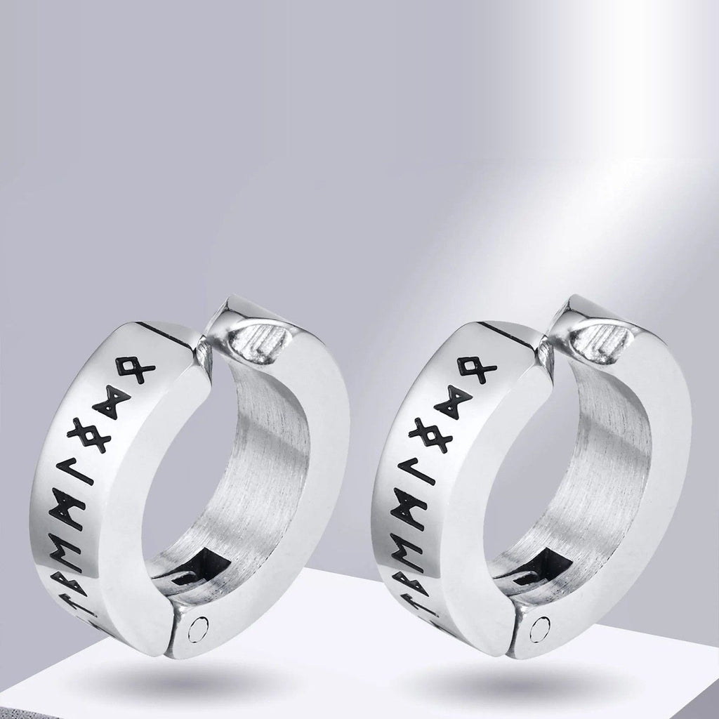 Viking Rune Clip-On Earrings