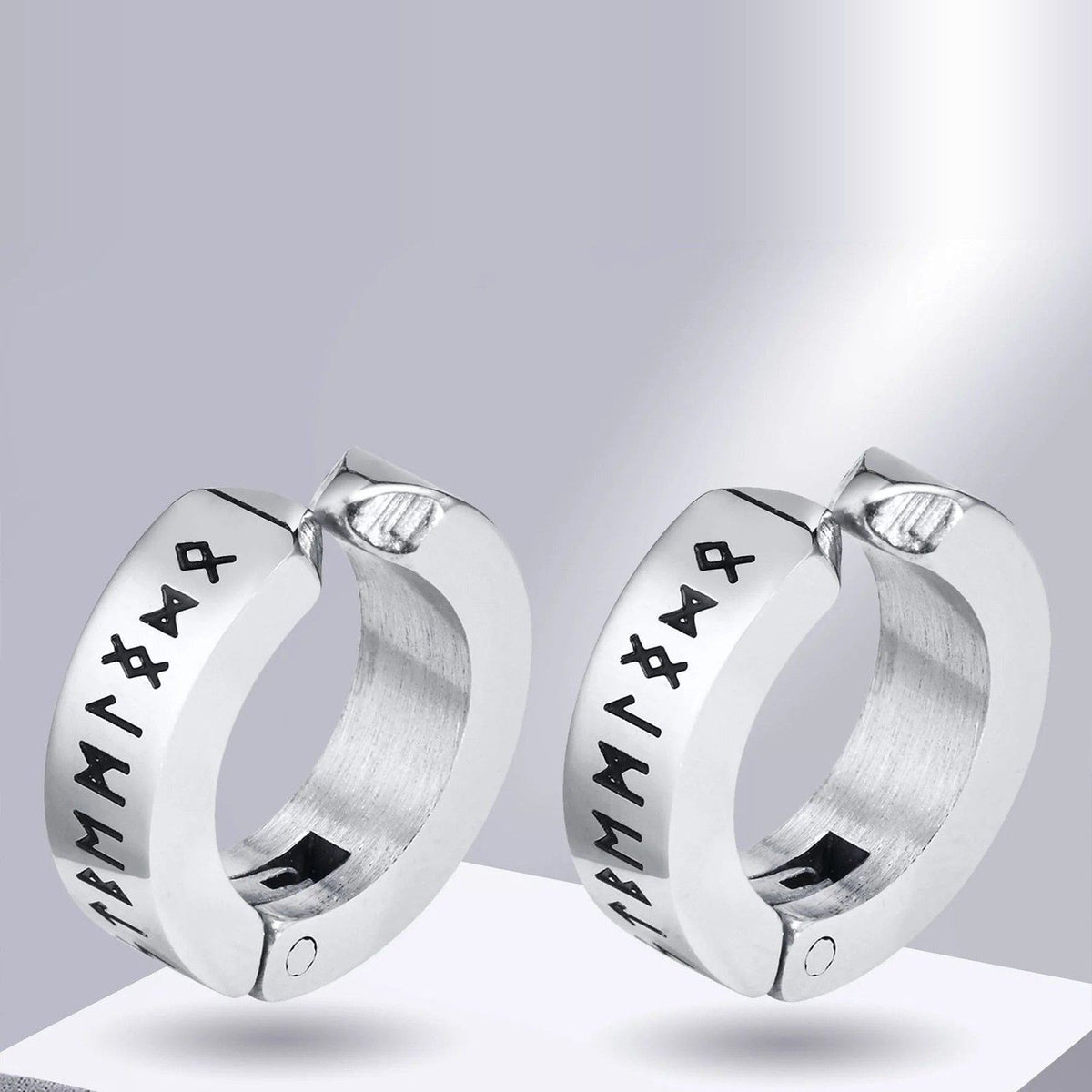 Viking Rune Clip-On Earrings
