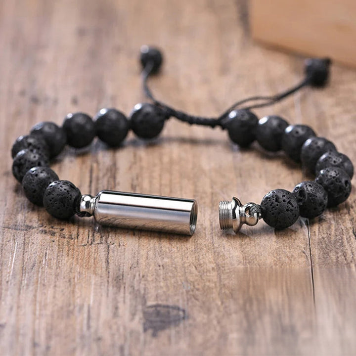 Adjustable Beaded Memorial Urn Bracelet