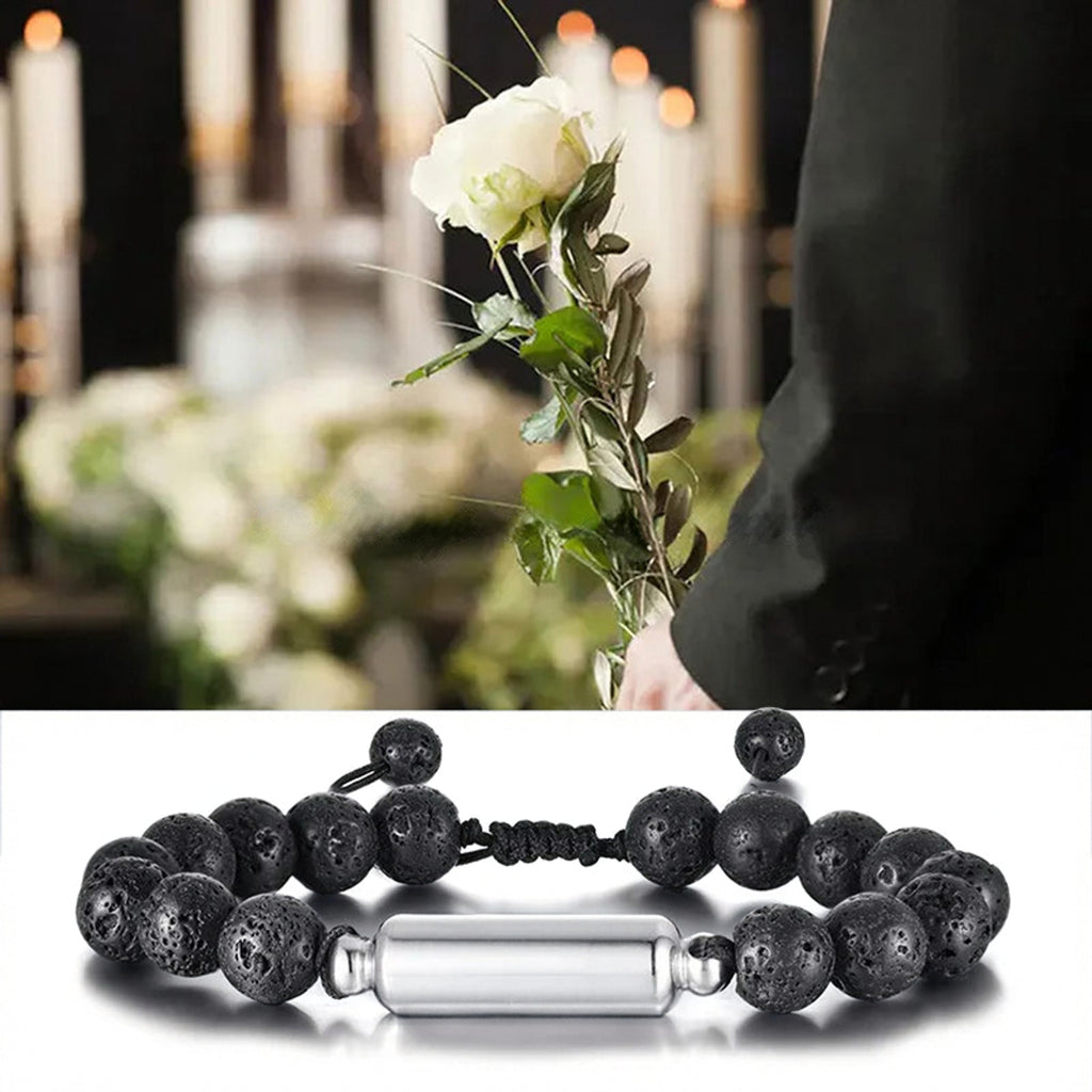 Adjustable Beaded Memorial Urn Bracelet