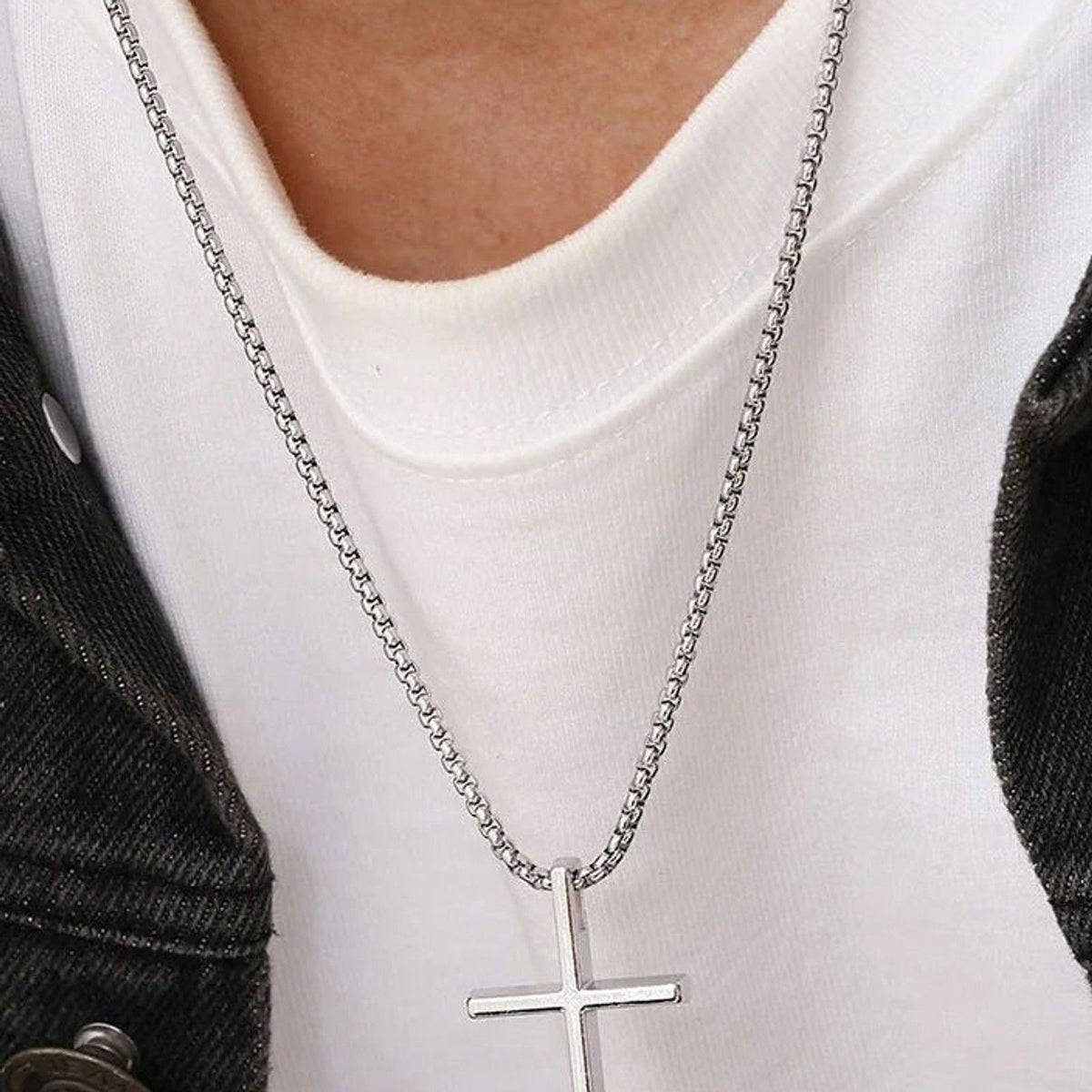 Stainless Steel Cross Pendant Necklace