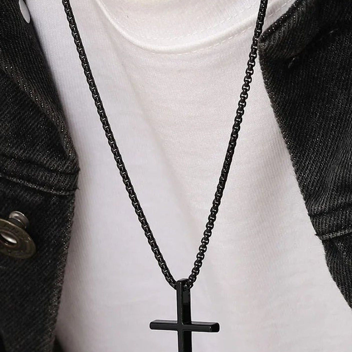 Stainless Steel Cross Pendant Necklace