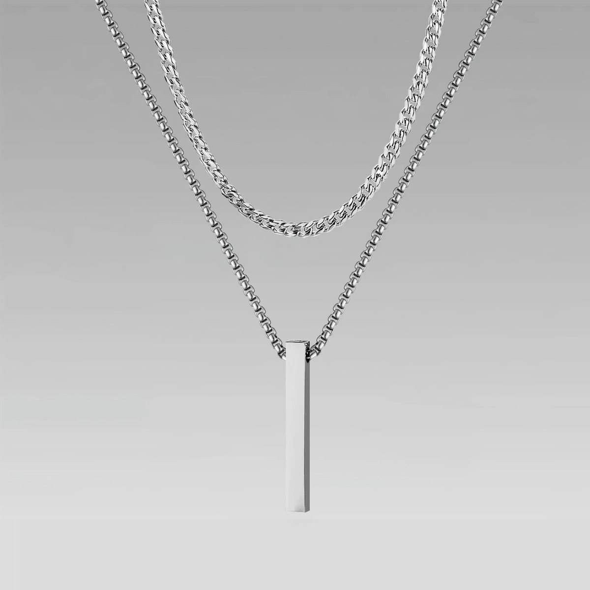 3D Vertical Bar Layered Necklace