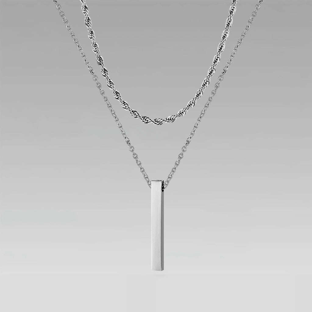 3D Vertical Bar Layered Necklace