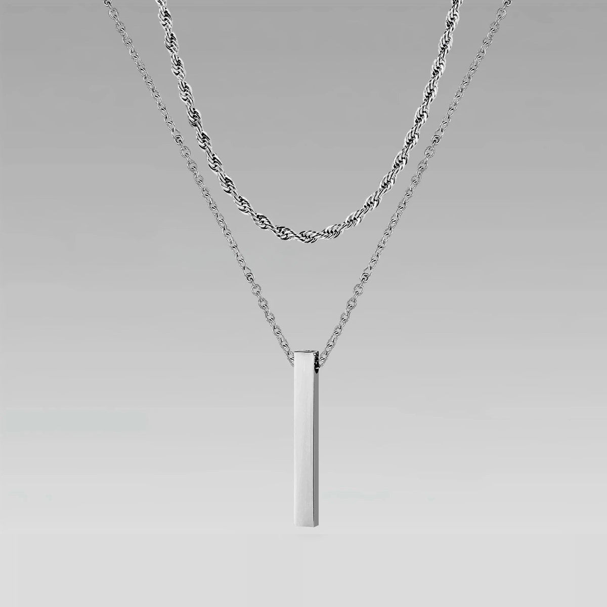 3D Vertical Bar Layered Necklace